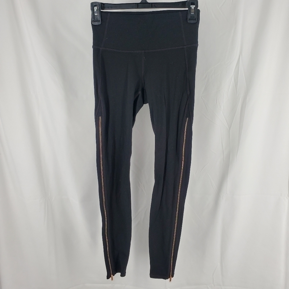 ATHLETA High Rise Copper Zipper Chaturanga Tight XS